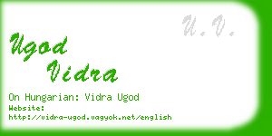 ugod vidra business card